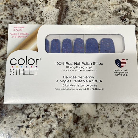 Color Street Anything Froze Periwinkle Pink Glitter Nail Strips - Picture 5 of 6